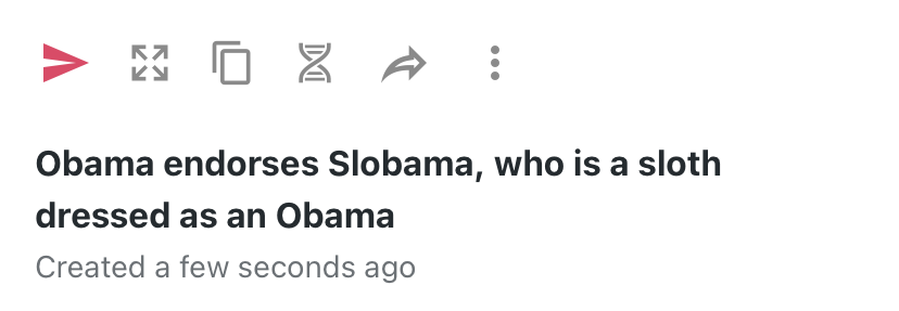 Obama endorses Slobama, who is a sloth dressed as an Obama Blank Meme Template