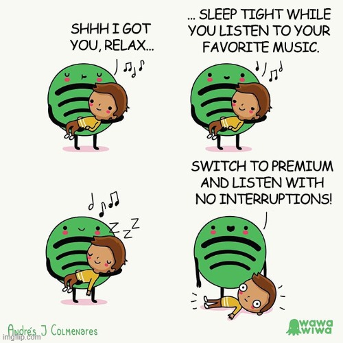image tagged in spotify,music,sleeping | made w/ Imgflip meme maker