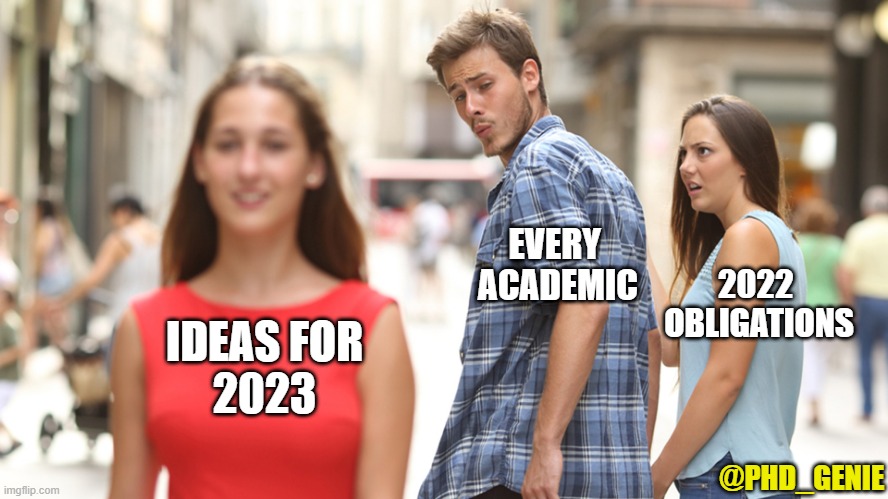 Cheating | EVERY 
ACADEMIC; 2022 
OBLIGATIONS; IDEAS FOR 
2023; @PHD_GENIE | image tagged in cheating | made w/ Imgflip meme maker
