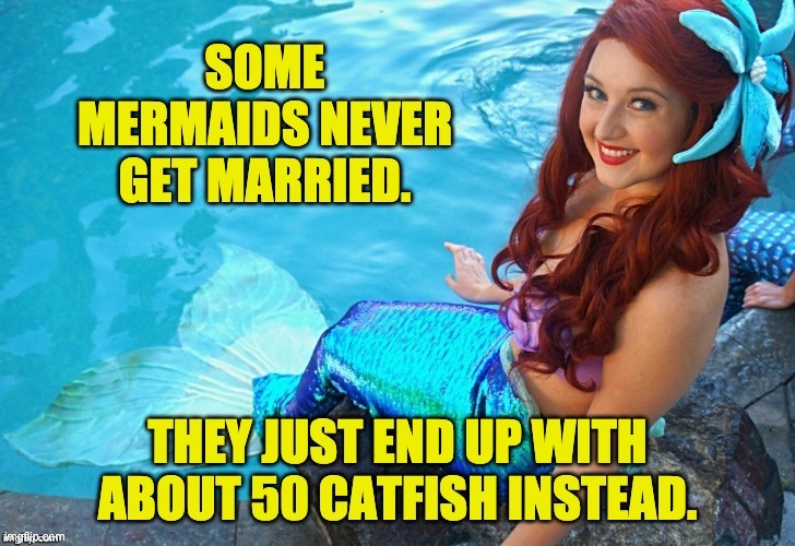 Mermaids | image tagged in bad pun | made w/ Imgflip meme maker