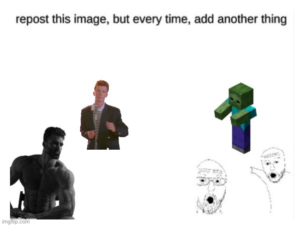 image tagged in gifs,not really a gif,giga chad,rickroll,rick astley,minecraft | made w/ Imgflip meme maker