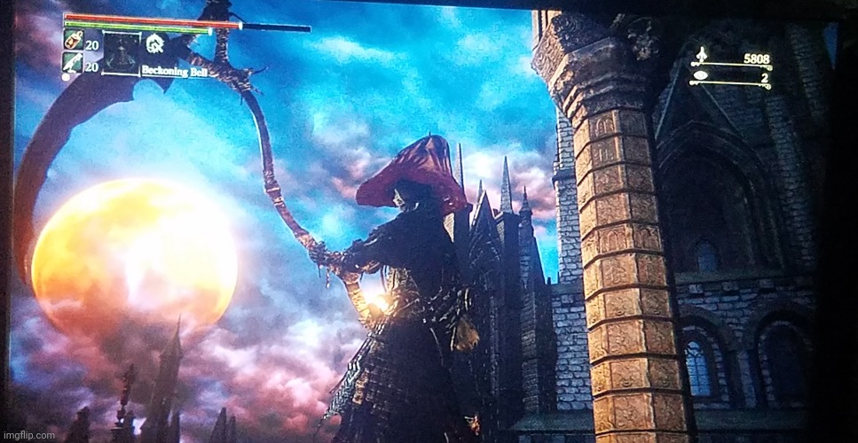 A picture that I took in bloodborne | made w/ Imgflip meme maker