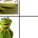 High Quality Angry Kermit happy kermit Blank Meme Template