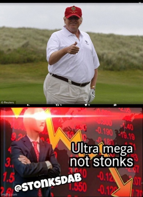 image tagged in fat donald trump,ultra mega not stonks | made w/ Imgflip meme maker