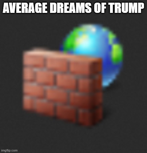 Average dreams of trump | AVERAGE DREAMS OF TRUMP | image tagged in trump wall | made w/ Imgflip meme maker