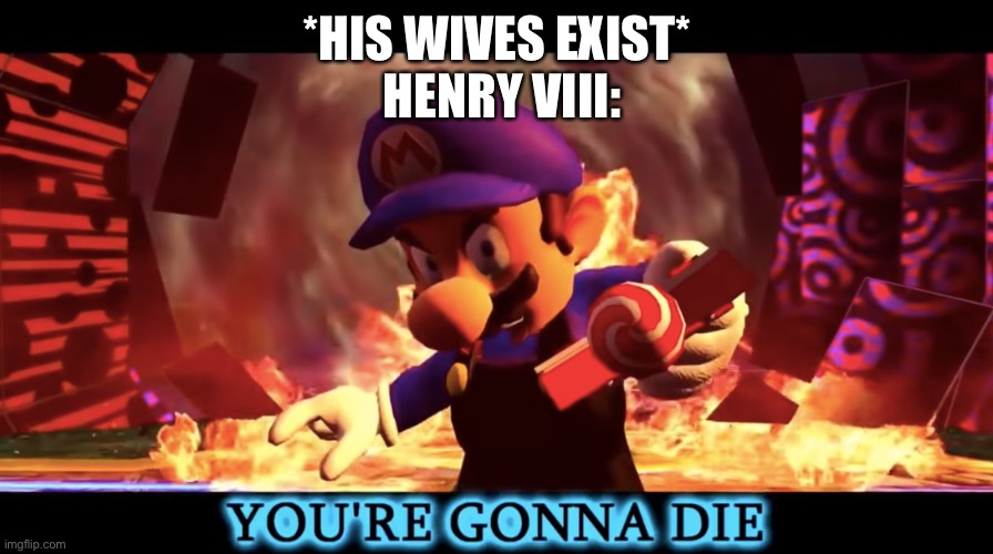 SMG3 you're gonna die | *HIS WIVES EXIST*
 HENRY VIII: | image tagged in smg3 you're gonna die | made w/ Imgflip meme maker