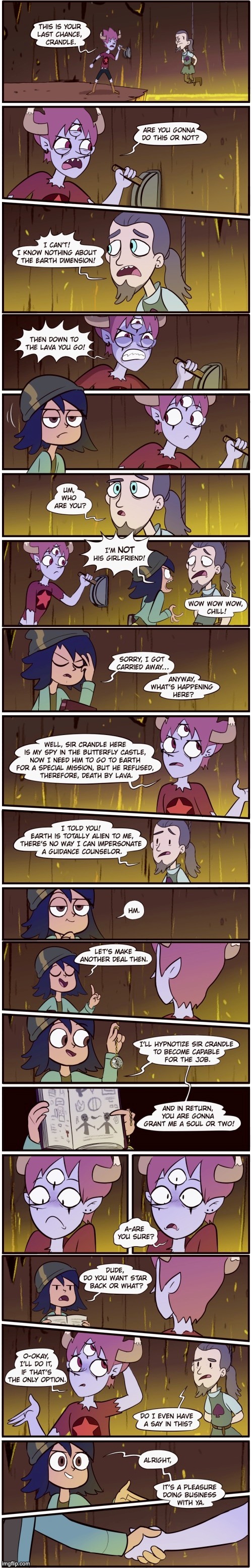 Tom vs Jannanigans: Sir Crandle Doesn't (Part 2) | image tagged in star vs the forces of evil,comics,comics/cartoons,svtfoe,morningmark,memes | made w/ Imgflip meme maker