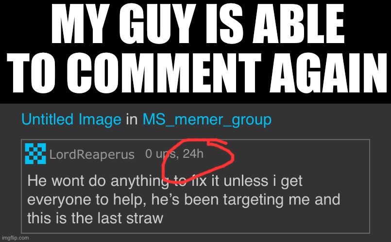 Was that so hard, LR? | MY GUY IS ABLE TO COMMENT AGAIN | made w/ Imgflip meme maker