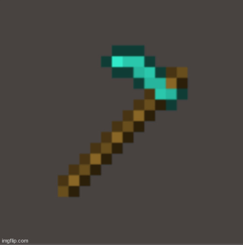 Minecraft Diamond Hoe | image tagged in minecraft diamond hoe | made w/ Imgflip meme maker