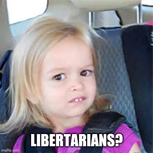 Confused Little Girl | LIBERTARIANS? | image tagged in confused little girl | made w/ Imgflip meme maker