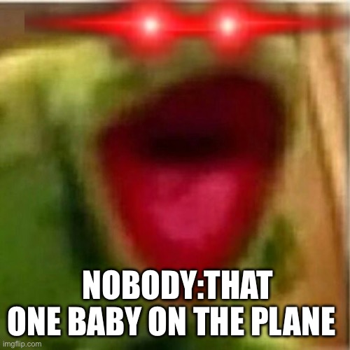 Baby | NOBODY:THAT ONE BABY ON THE PLANE | image tagged in ahhhhhhhhhhhhh | made w/ Imgflip meme maker