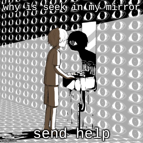 avogado6 | why is seek in my mirror; send help | image tagged in avogado6 | made w/ Imgflip meme maker