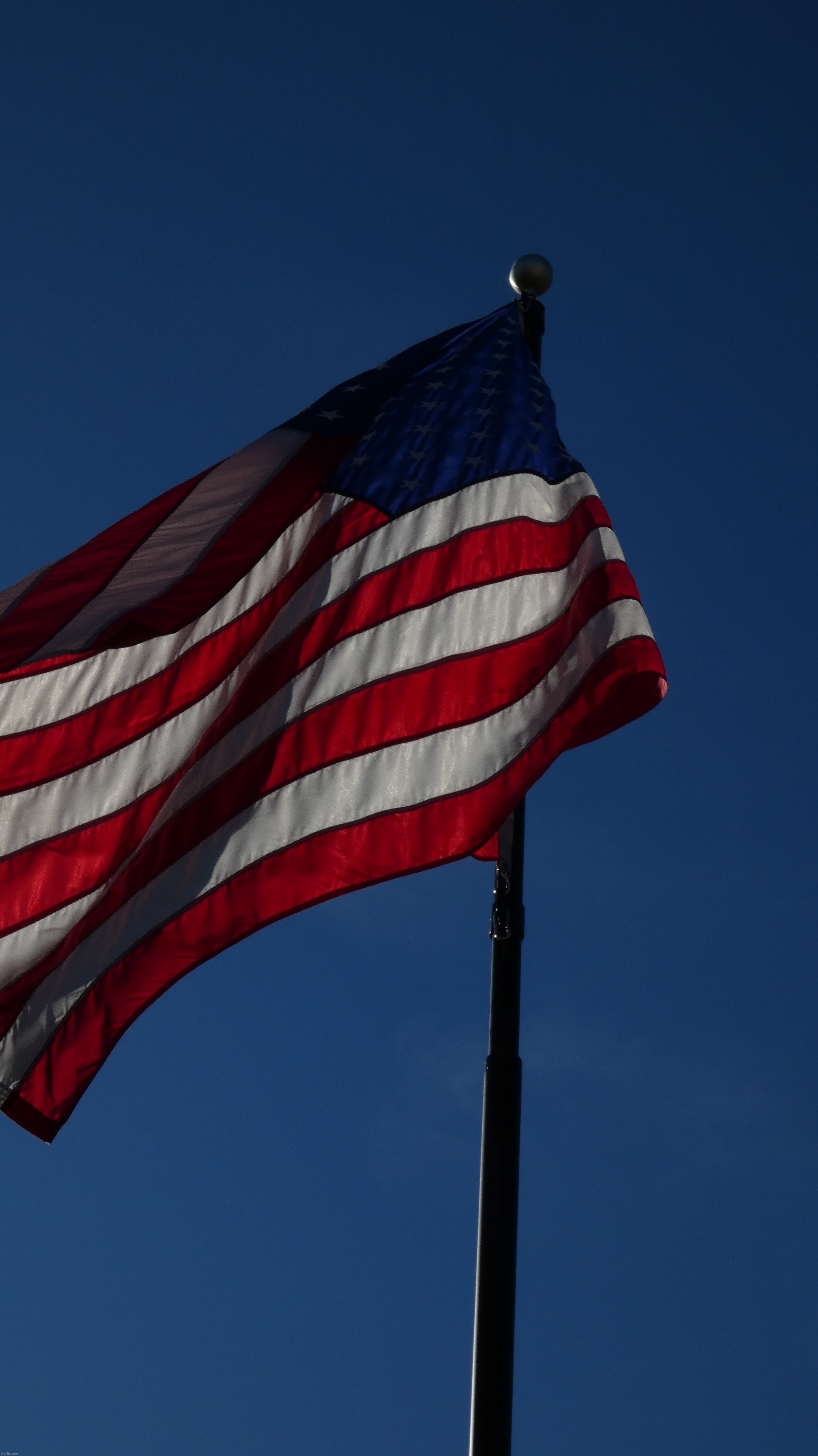 A picture of the American flag that I took with my new camera | image tagged in share your own photos,panasonic lumix fz80 | made w/ Imgflip meme maker
