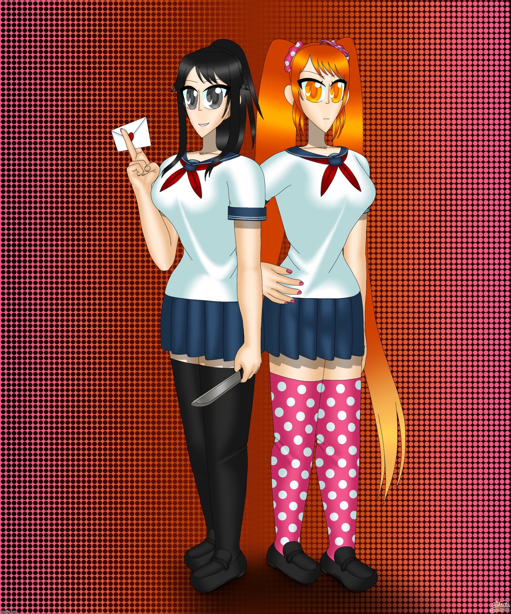 Leaving this here for now (will post smth else for the New Year) | image tagged in ayano aishi and osana najimi | made w/ Imgflip meme maker