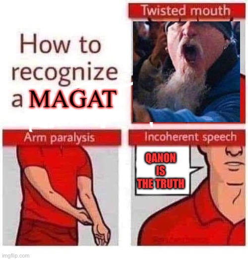 HOW TO RECOGNIZE A STROKE | MAGAT; QANON IS THE TRUTH | image tagged in how to recognize a stroke | made w/ Imgflip meme maker