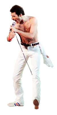 Freddie Mercury with transparency Blank Meme Template