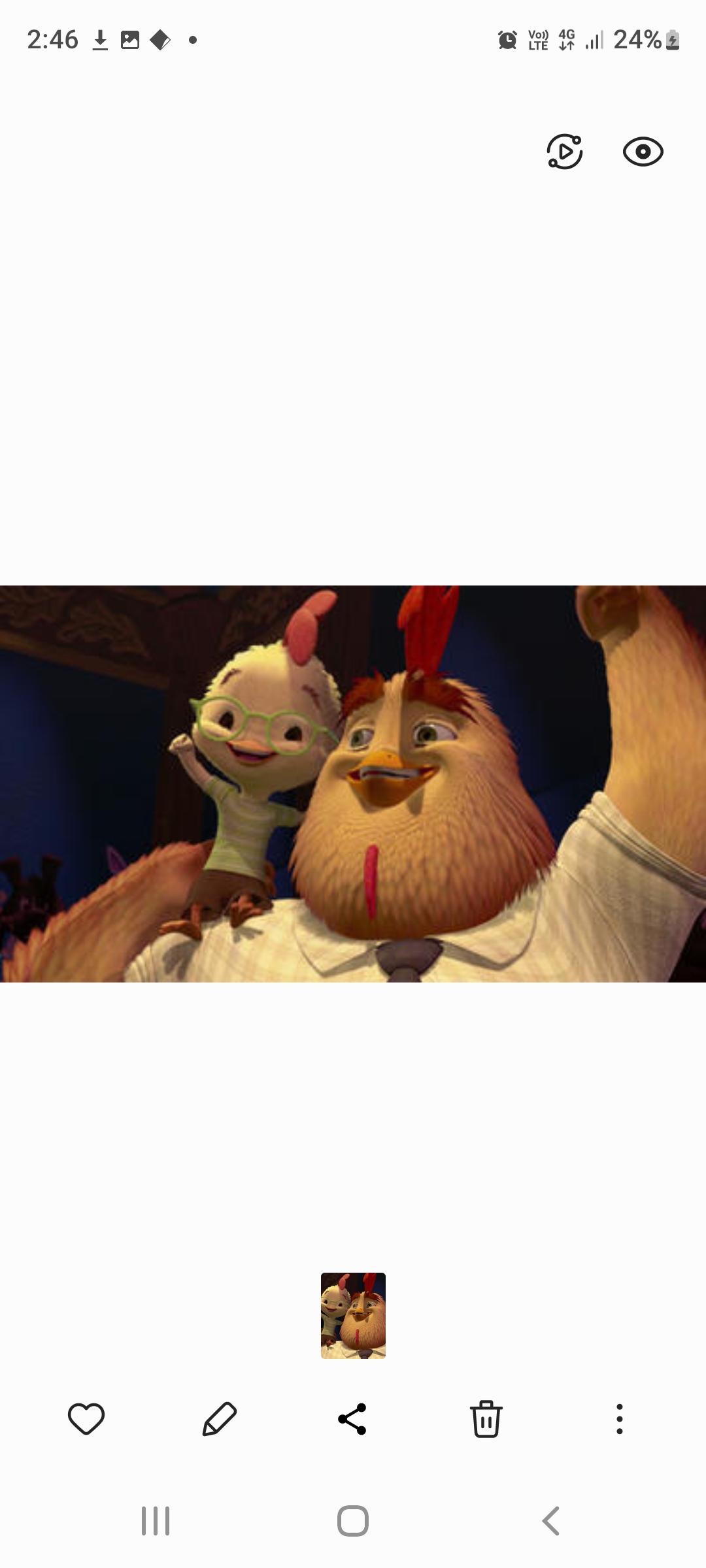 Chicken little and his dad Blank Meme Template