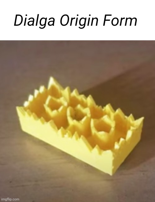 spiky lego | Dialga Origin Form | image tagged in spiky lego | made w/ Imgflip meme maker