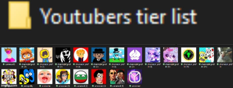 working on a tier list | made w/ Imgflip meme maker