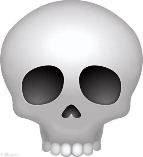 Skull emoji | image tagged in skull emoji | made w/ Imgflip meme maker