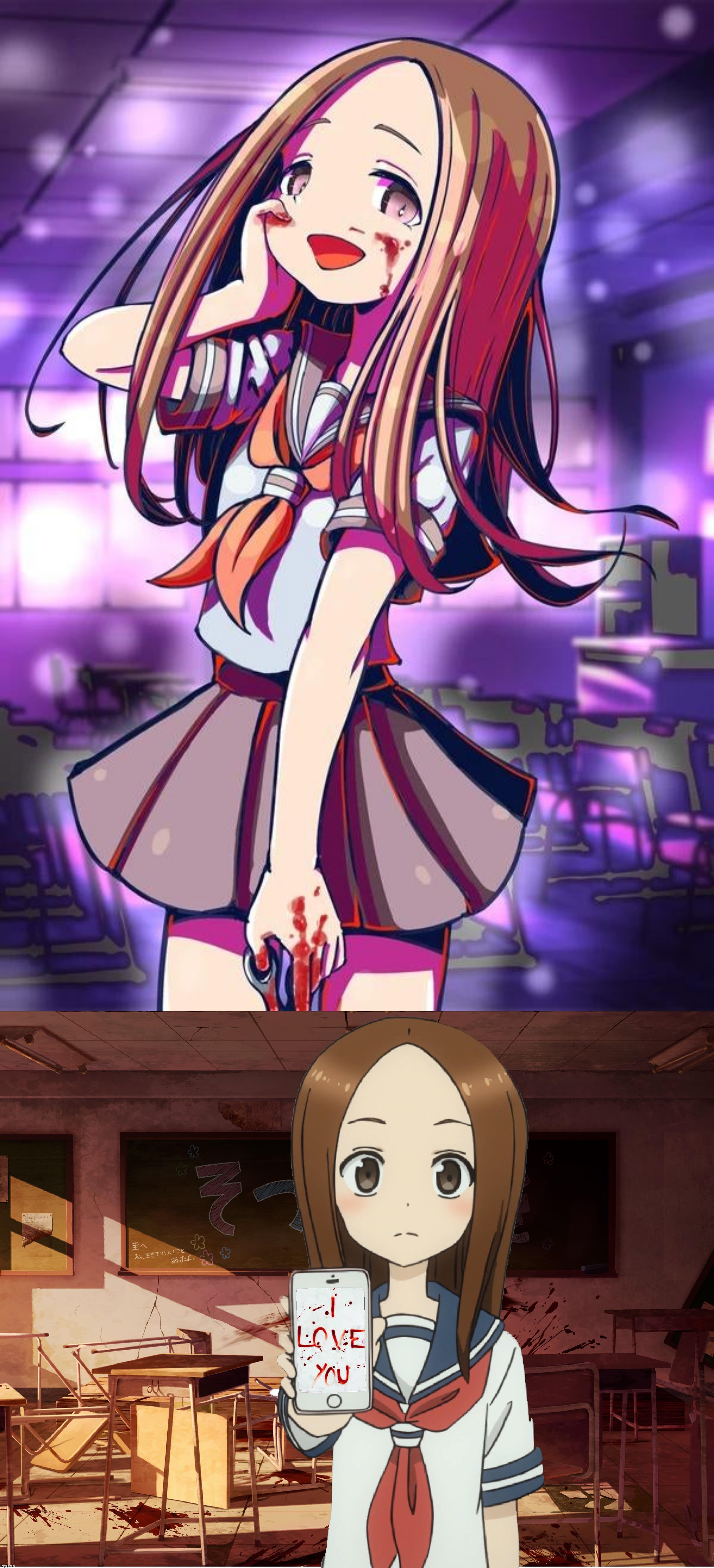 Yandere Takagi-san (Side effect of Euronymous' reality warping) | made w/ Imgflip meme maker