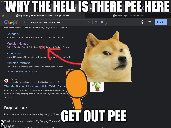 jack is somewhere, can you find him? Thumbs up in the comments if yes | WHY THE HELL IS THERE PEE HERE; GET OUT PEE | image tagged in doors | made w/ Imgflip meme maker