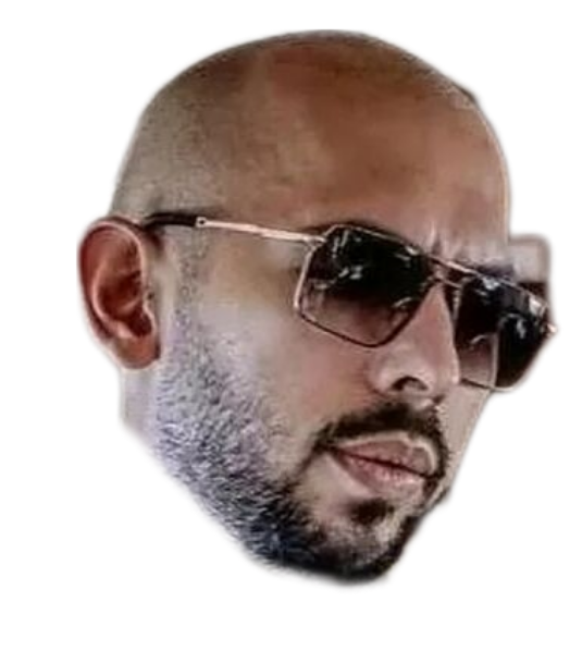 High Quality Andrew Tate head transparent 2 Blank Meme Template