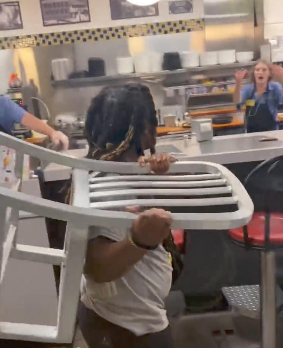 High Quality Waffle house brawl Blank Meme Template
