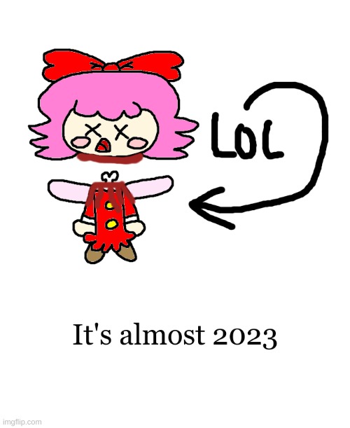 Ribbon got her head cut off (Almost 2023 version) | image tagged in kirby,gore,fanart,funny,cute,death | made w/ Imgflip meme maker