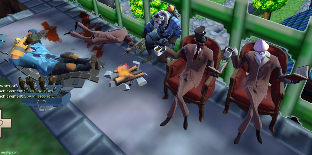 four people chilling | made w/ Imgflip meme maker