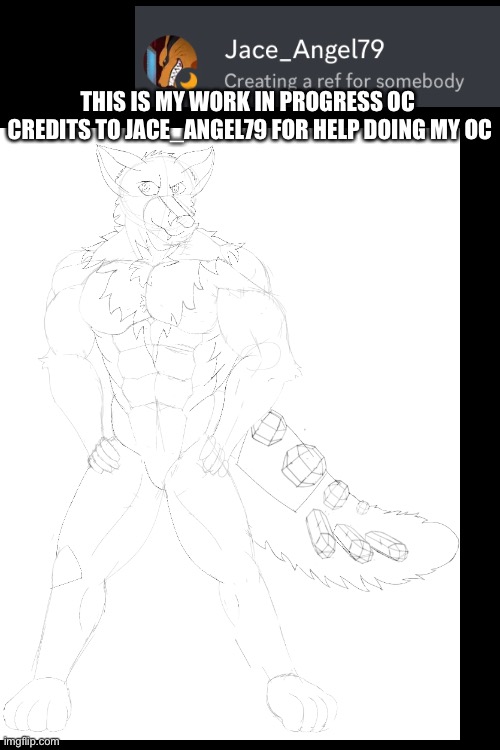 This is a work in progress changes might be made still | THIS IS MY WORK IN PROGRESS OC 
CREDITS TO JACE_ANGEL79 FOR HELP DOING MY OC | image tagged in original character | made w/ Imgflip meme maker