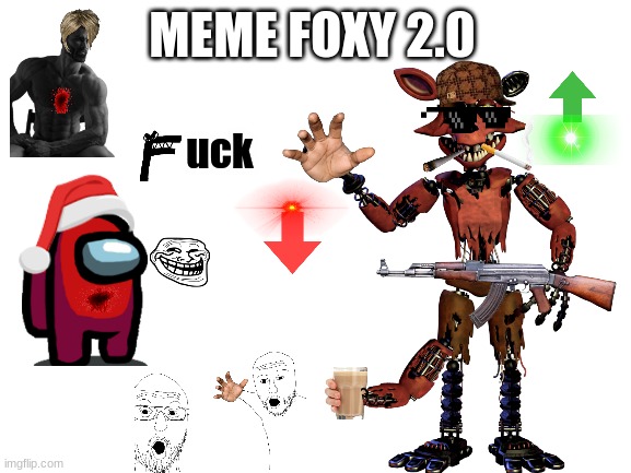 meme foxy 2.0 | MEME FOXY 2.0; uck | image tagged in memes,fnaf,nsfw | made w/ Imgflip meme maker