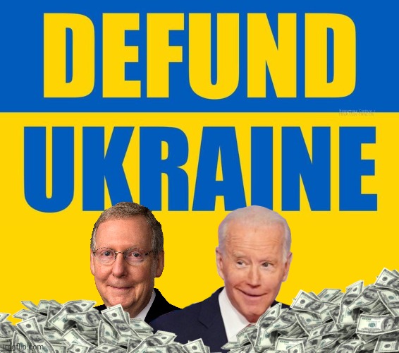 Defund Ukraine | image tagged in ukraine flag | made w/ Imgflip meme maker