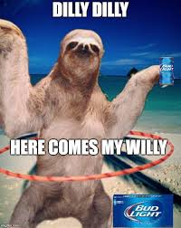 Sloth with bud light Blank Meme Template