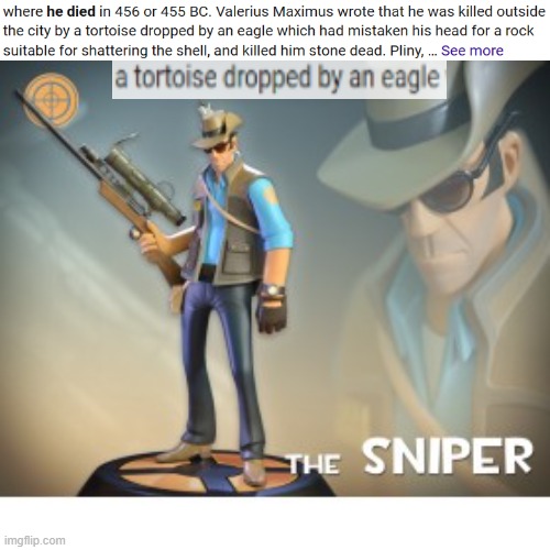 I hope someone gets this. | image tagged in the sniper tf2 meme,tortoise,sniper,greek,i have crippling depression | made w/ Imgflip meme maker