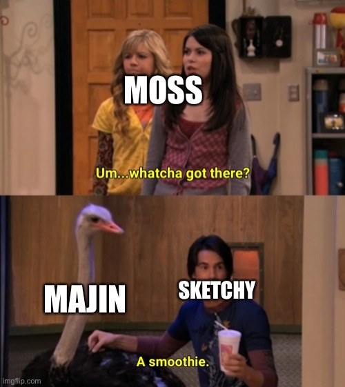 Whatcha Got There? | MOSS MAJIN SKETCHY | image tagged in whatcha got there | made w/ Imgflip meme maker