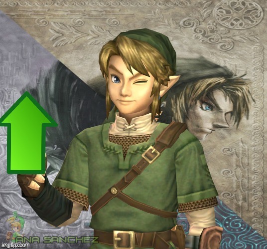 It’s too dangerous to go alone, take this! | image tagged in link upvote | made w/ Imgflip meme maker