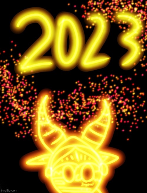 2023 in one day later! (New year’s Eve) | image tagged in digital art | made w/ Imgflip meme maker