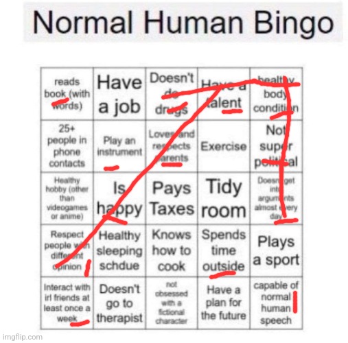 Idk | image tagged in normal human bingo | made w/ Imgflip meme maker