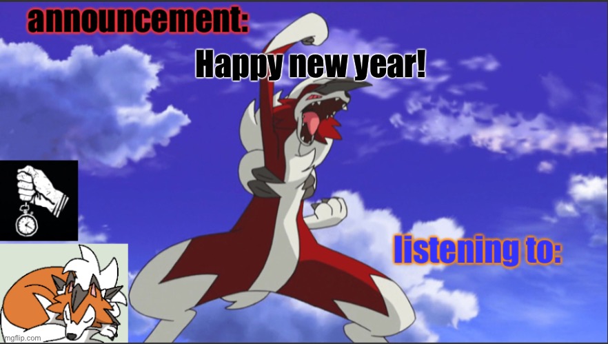Happy new year! | image tagged in foox announcement temp | made w/ Imgflip meme maker