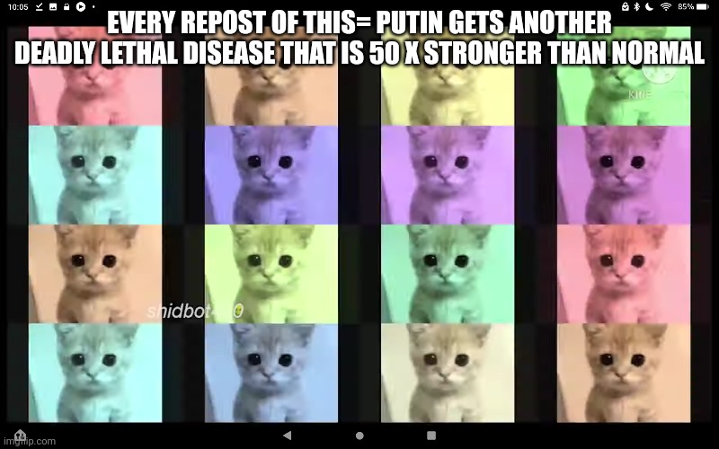 Reposp | EVERY REPOST OF THIS= PUTIN GETS ANOTHER DEADLY LETHAL DISEASE THAT IS 50 X STRONGER THAN NORMAL | made w/ Imgflip meme maker