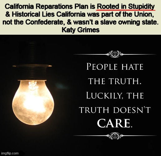 Reparations for Radicals | image tagged in politics,reparations,california,hotel california,crazy,idiocy | made w/ Imgflip meme maker