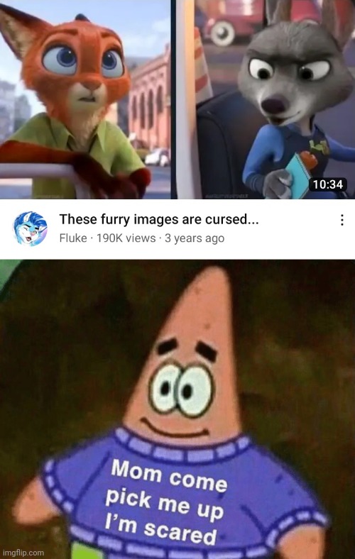 image tagged in mom come pick me up i'm scared,youtube,furry,cursed image | made w/ Imgflip meme maker