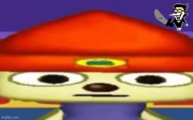 Unsettled Parappa | image tagged in unsettled parappa | made w/ Imgflip meme maker