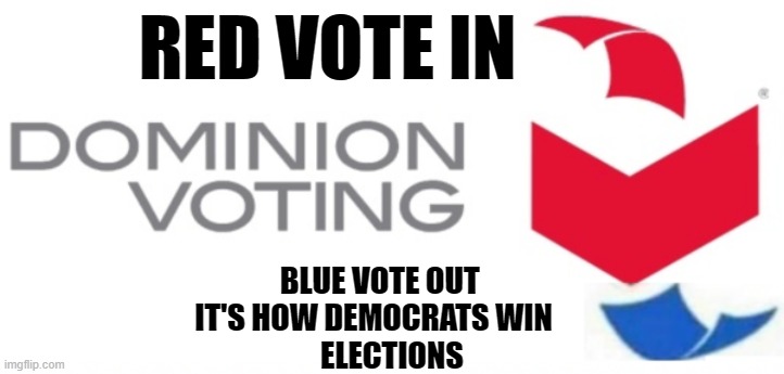 How to win elections | RED VOTE IN; BLUE VOTE OUT    
IT'S HOW DEMOCRATS WIN      
ELECTIONS | made w/ Imgflip meme maker