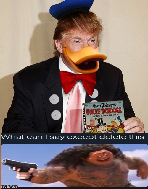 Donald Ducks Out | image tagged in donald ducks out,donald duck,trump,donald trump,what can i say except delete this | made w/ Imgflip meme maker
