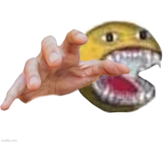 Cursed emoji with grabbing hand | image tagged in cursed emoji with grabbing hand | made w/ Imgflip meme maker