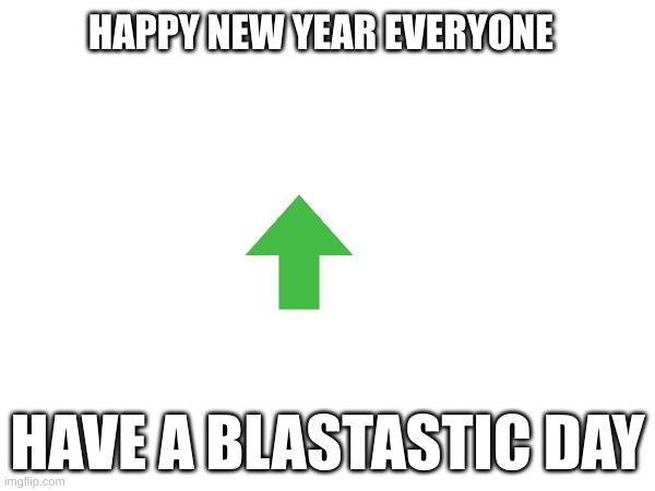 happy new year | HAPPY NEW YEAR EVERYONE; HAVE A BLASTASTIC DAY | image tagged in fun | made w/ Imgflip meme maker
