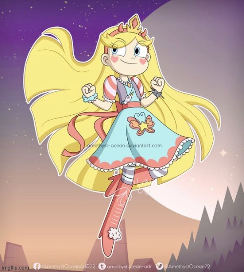 Star by Amethyst-ocean | image tagged in fanart,svtfoe,star butterfly,star vs the forces of evil,repost,memes | made w/ Imgflip meme maker
