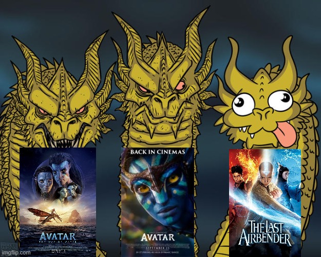 Avatar | image tagged in three-headed dragon,avatar the last airbender,avatar | made w/ Imgflip meme maker